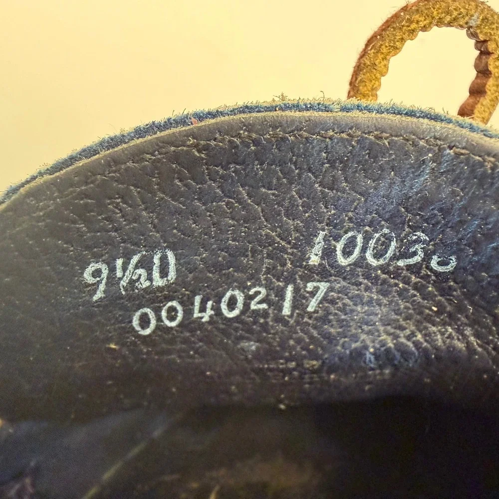 Northland Mens 9.5 Shoes Navy Blue Loafers Leather Boat Casual Slip On Top Sider